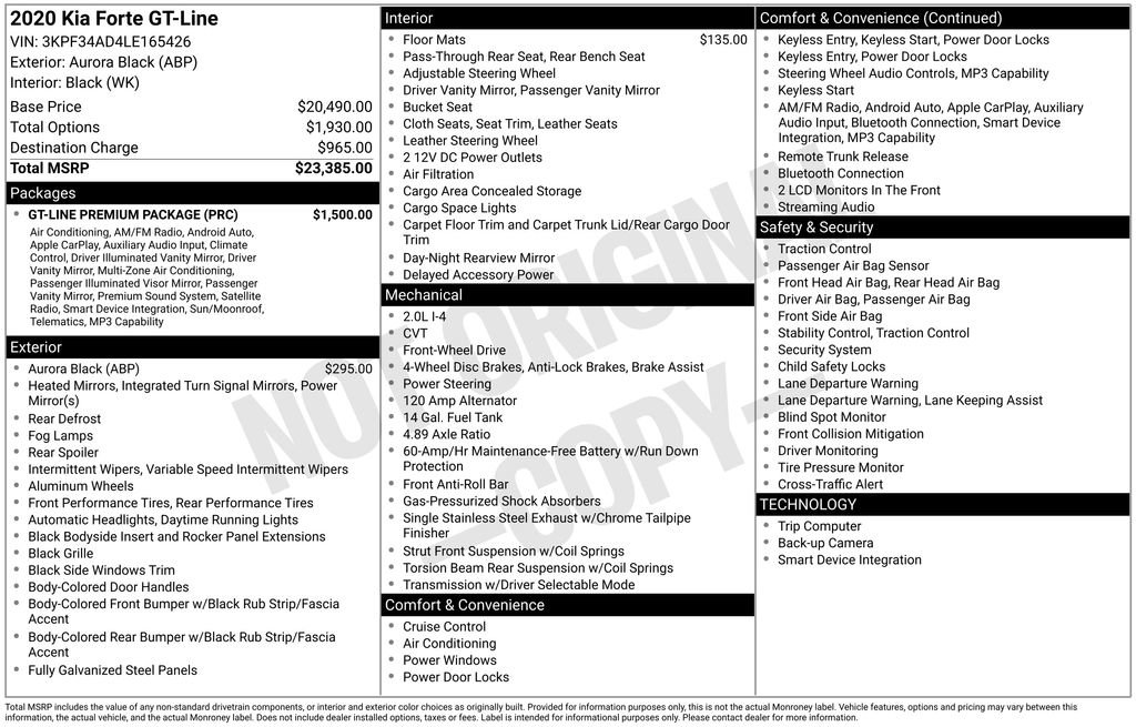 Used 2020 Kia Forte GT-Line w/ GT-Line Premium Package image 34