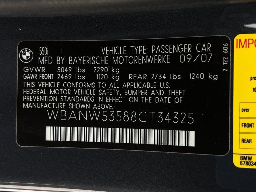 Used 2008 BMW 550i Sedan image 22