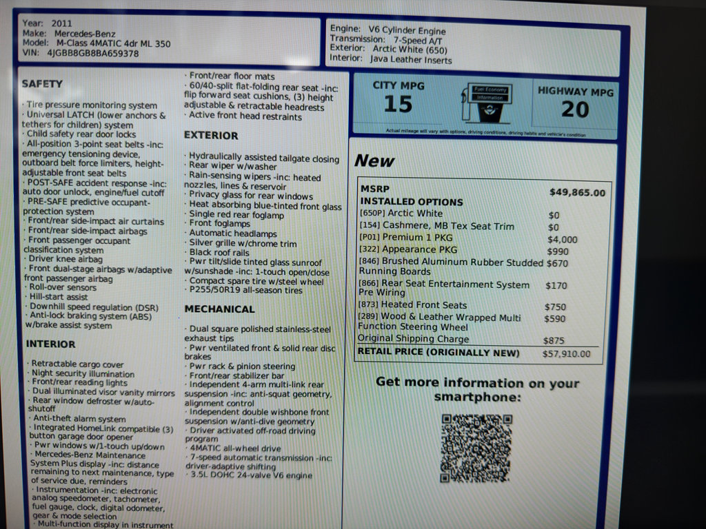 Used 2011 Mercedes-Benz ML 350 4MATIC image 32