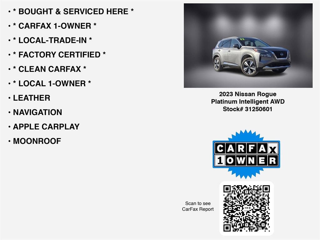 Certified 2023 Nissan Rogue Platinum w/ Platinum Premium Package image 7