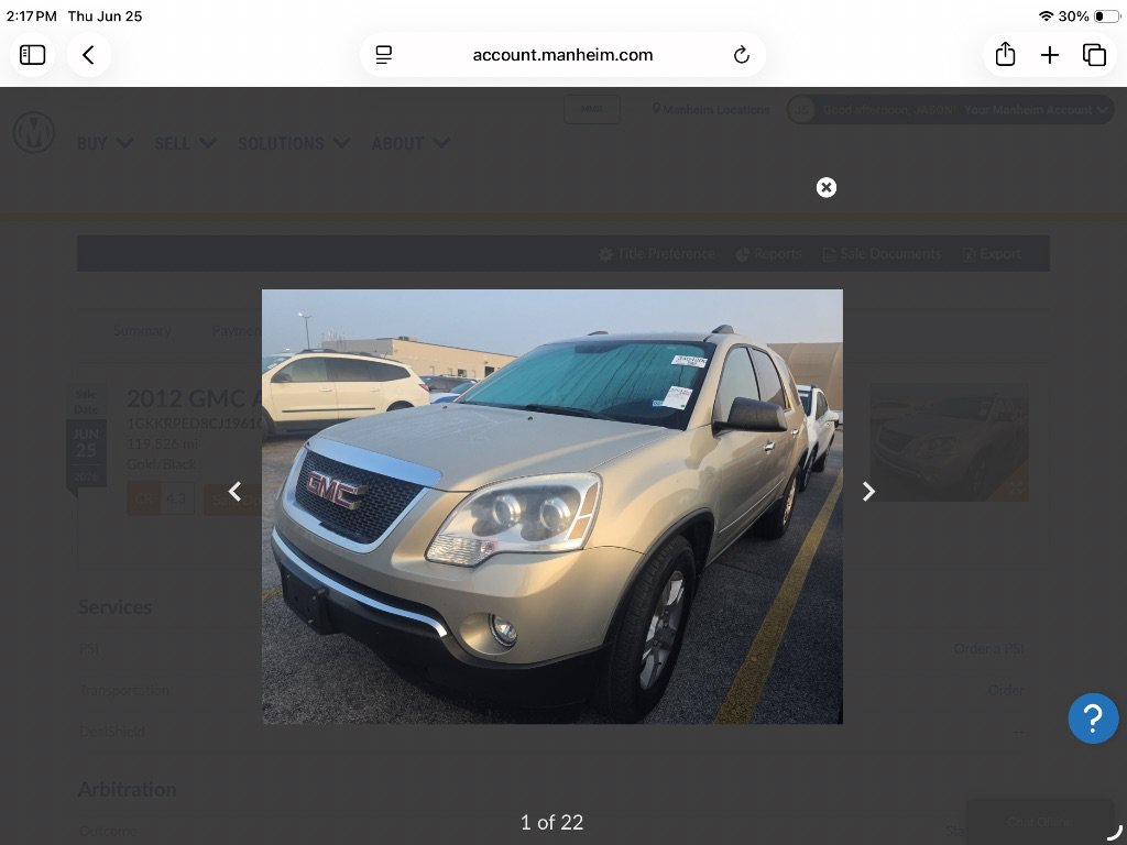 Used 2012 GMC Acadia SLE