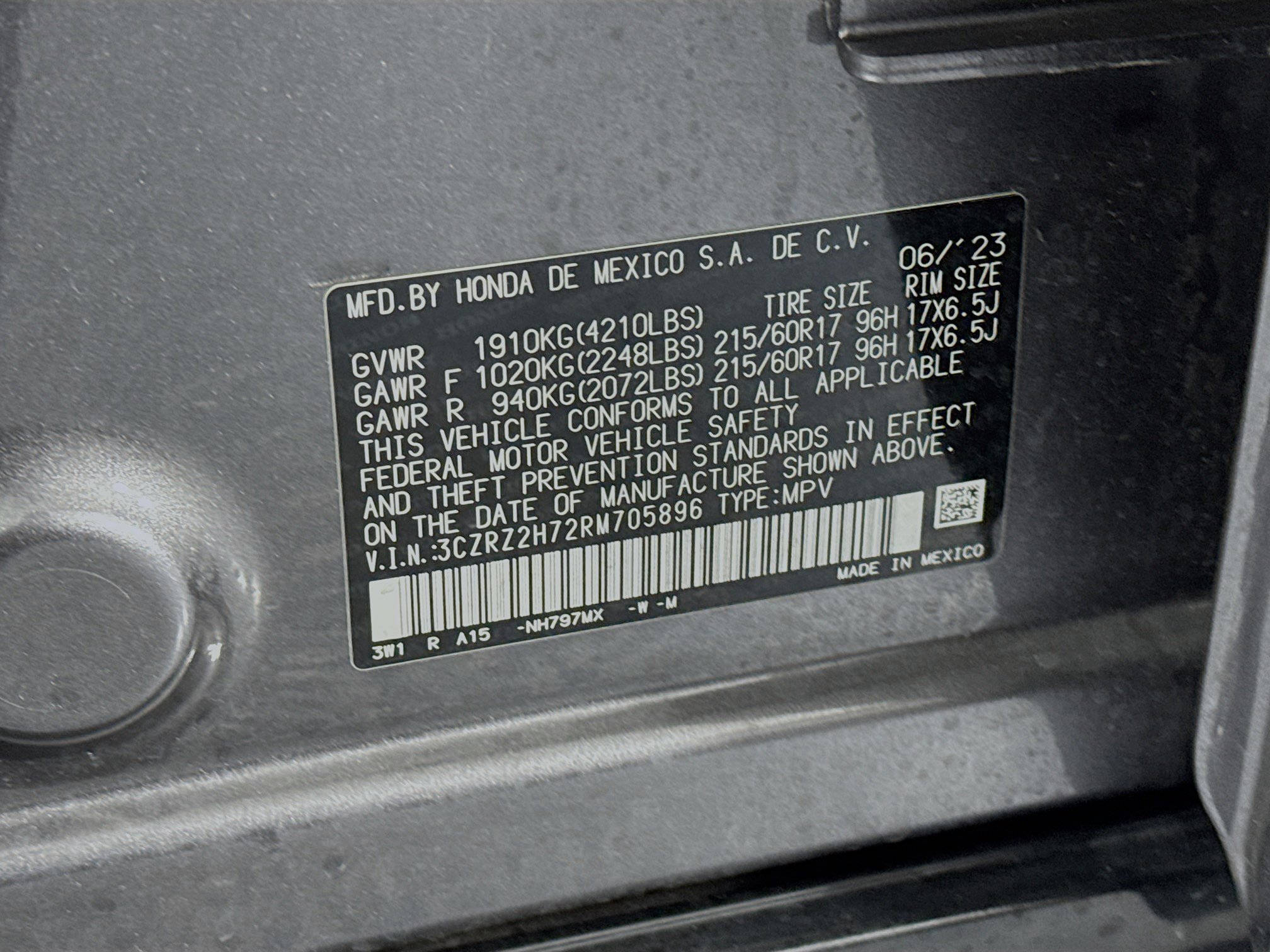 Certified 2024 Honda HR-V EX-L image 31