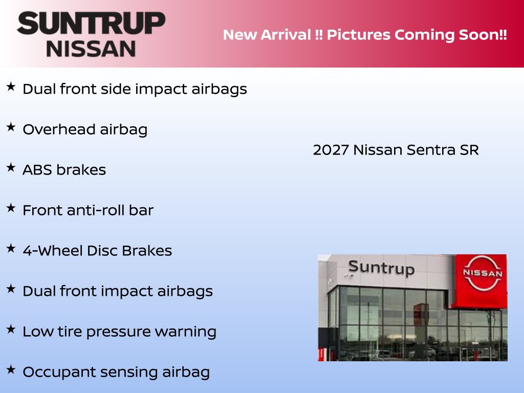 Certified 2027 Nissan Sentra SR w/ Floor Mat Package FWD image 4