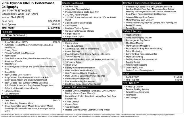 New 2026 Hyundai Ioniq 9 Calligraphy image 50