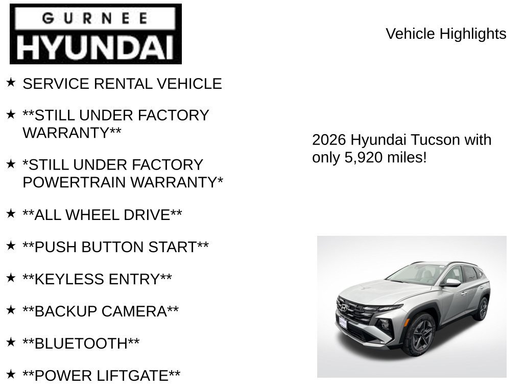Certified 2026 Hyundai Tucson SEL AWD/4WD image 8