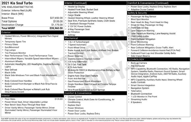 Certified 2021 Kia Soul Turbo FWD image 33