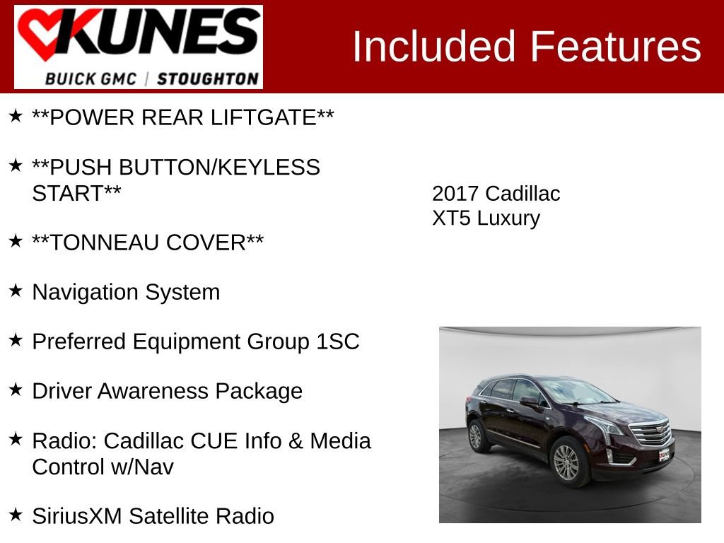 Used 2017 Cadillac XT5 Luxury w/ Driver Awareness Package FWD image 3