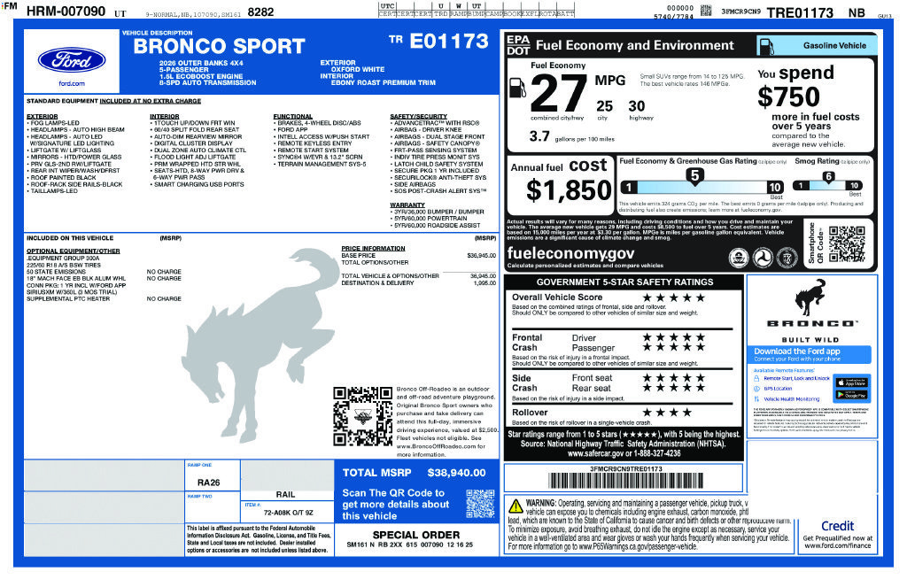 Used 2026 Ford Bronco Sport Outer Banks AWD/4WD image 31