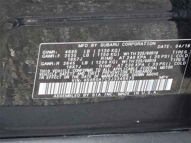 Used 2018 Subaru Outback 2.5i Touring image 17