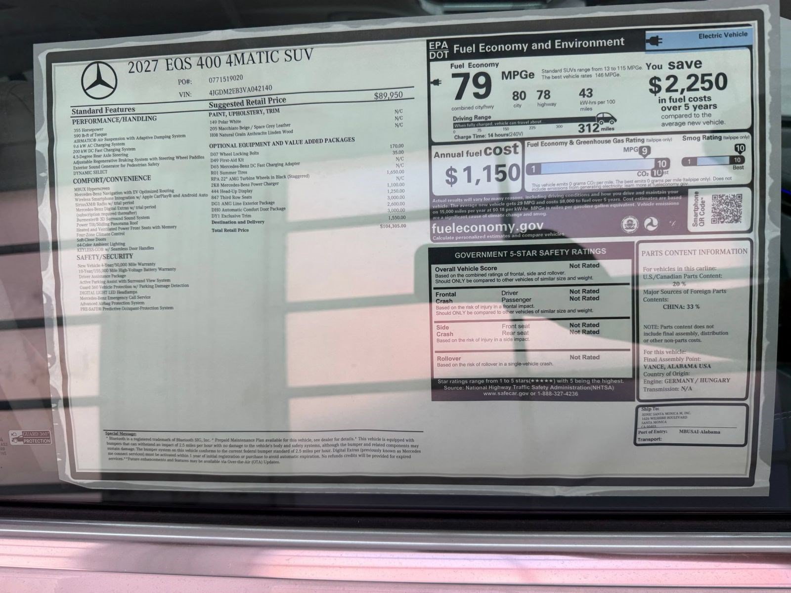 New 2027 Mercedes-Benz EQS 400 4MATIC SUV image 34
