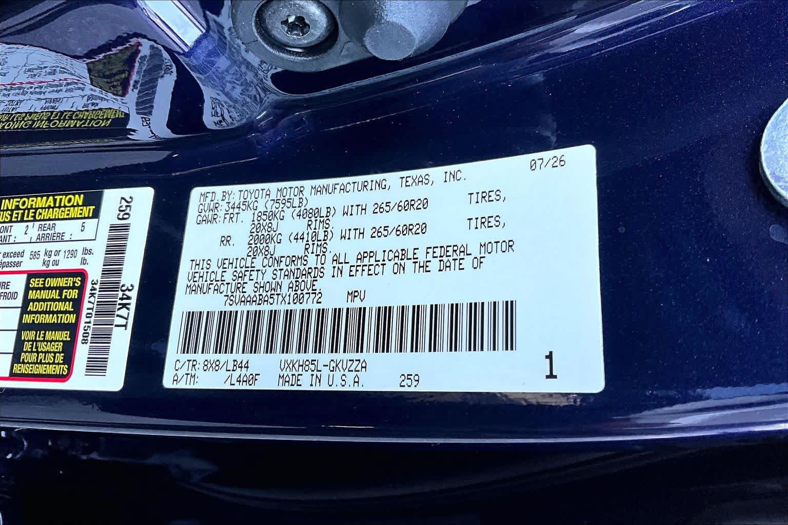 Certified 2026 Toyota Sequoia 1794 Edition AWD/4WD image 34