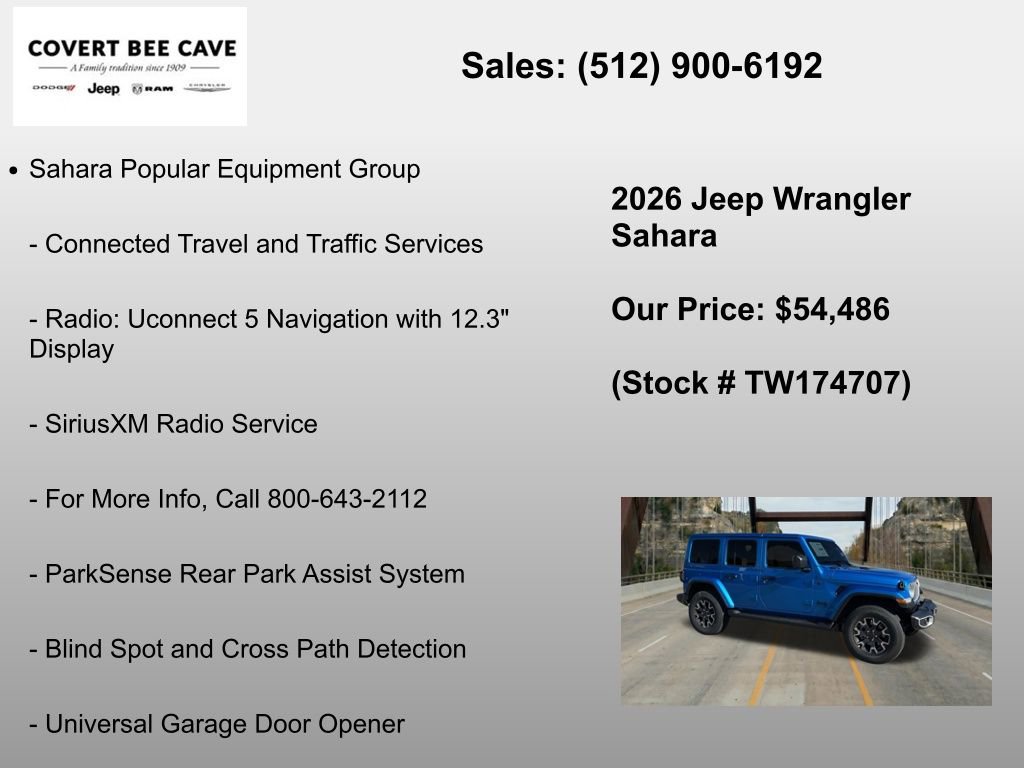 New 2026 Jeep Wrangler Unlimited Sahara AWD/4WD image 18