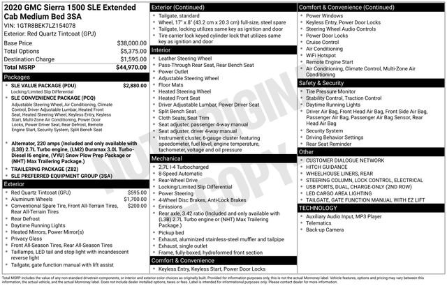 Used 2020 GMC Sierra 1500 SLE w/ SLE Value Package RWD image 41