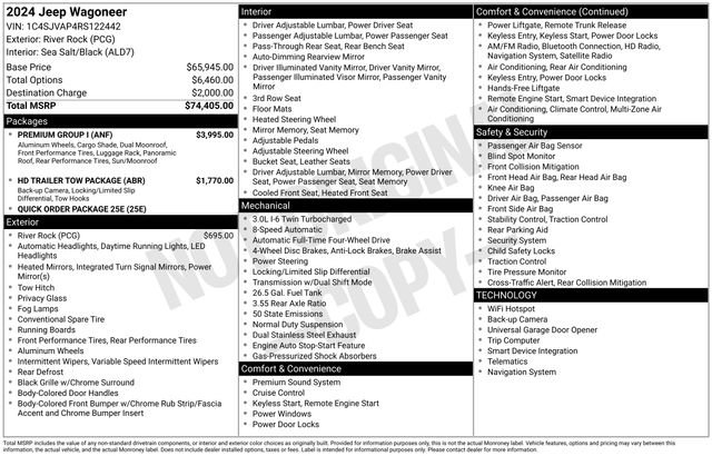 Used 2024 Jeep Wagoneer 4WD w/ Premium Group I image 37