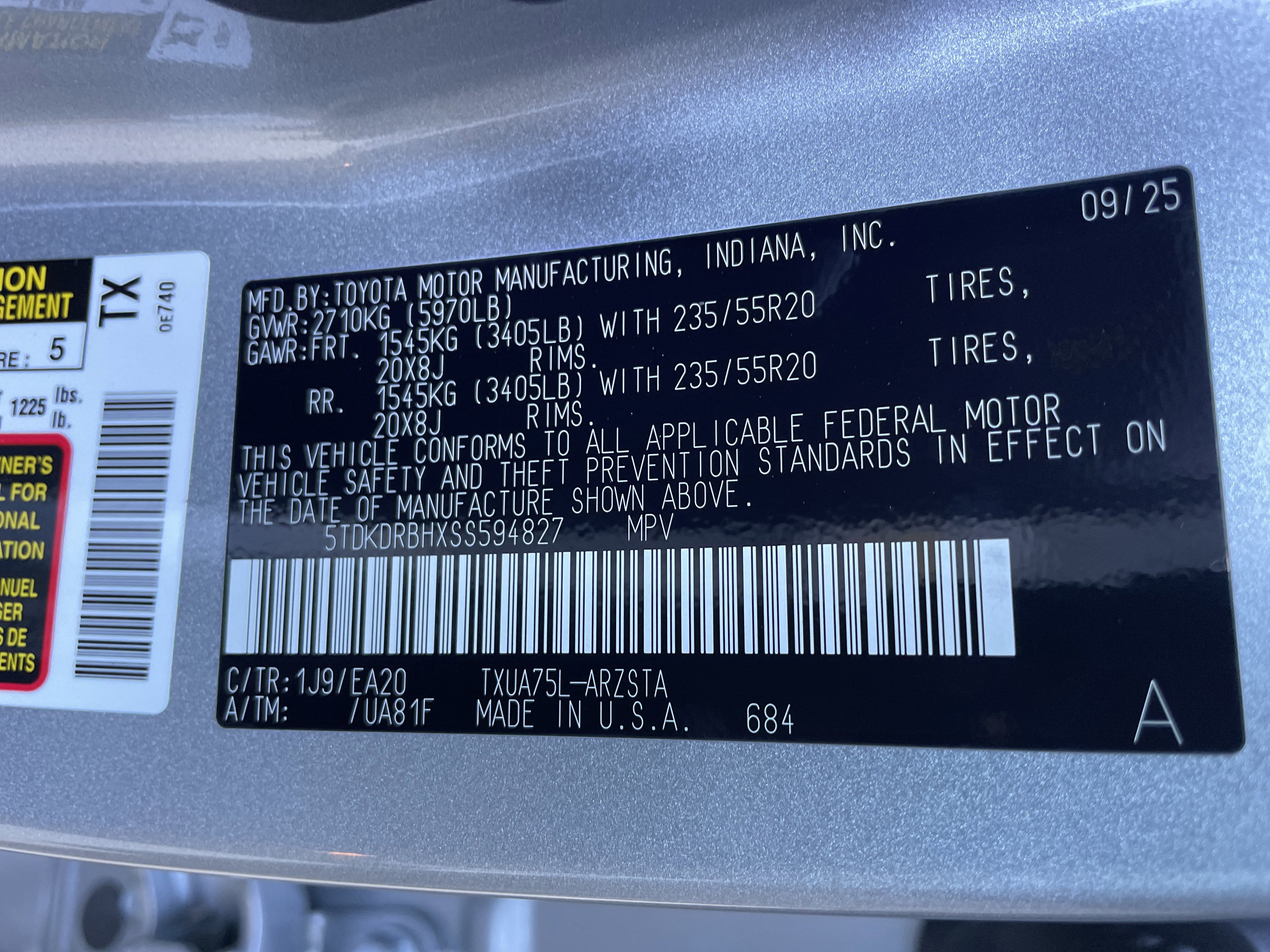 New 2025 Toyota Highlander XSE image 25