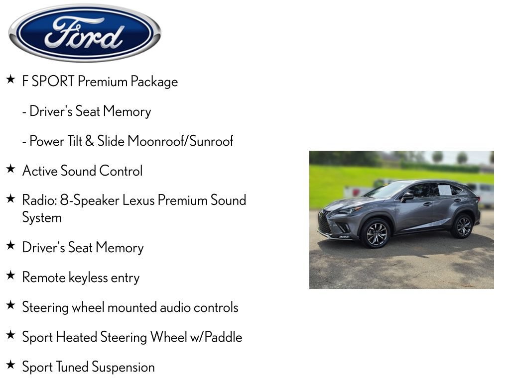 Used 2020 Lexus NX 300 F Sport w/ F Sport Premium Package FWD image 13