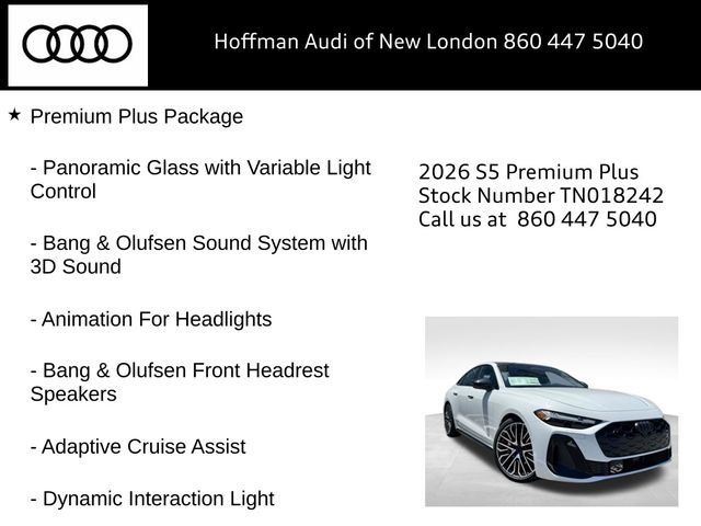 New 2026 Audi S5 Premium Plus AWD/4WD image 6