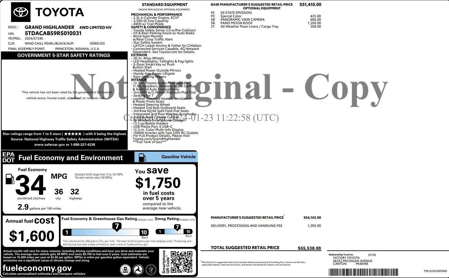 Used 2024 Toyota Grand Highlander AWD Hybrid image 39