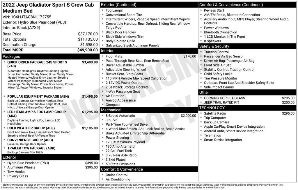 Used 2022 Jeep Gladiator Sport AWD/4WD image 13