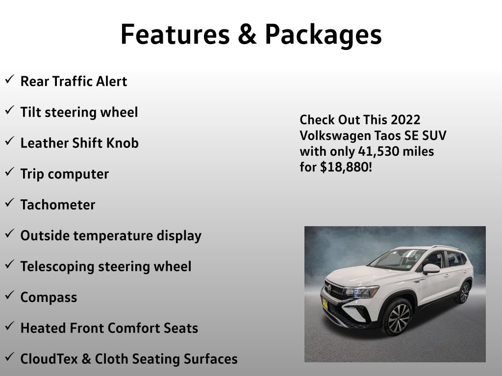 Used 2022 Volkswagen Taos SE AWD/4WD image 21