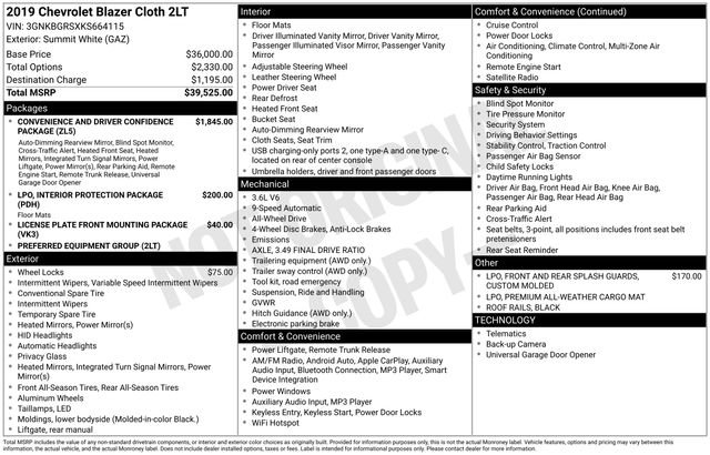 Used 2019 Chevrolet Blazer LT image 34