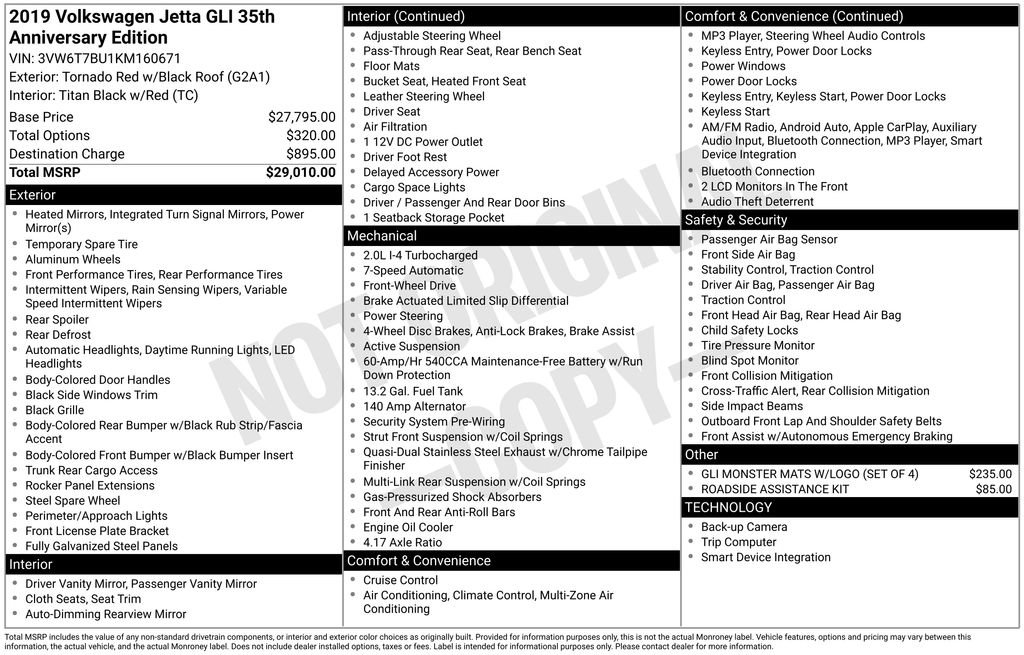 Used 2019 Volkswagen Jetta GLI image 11