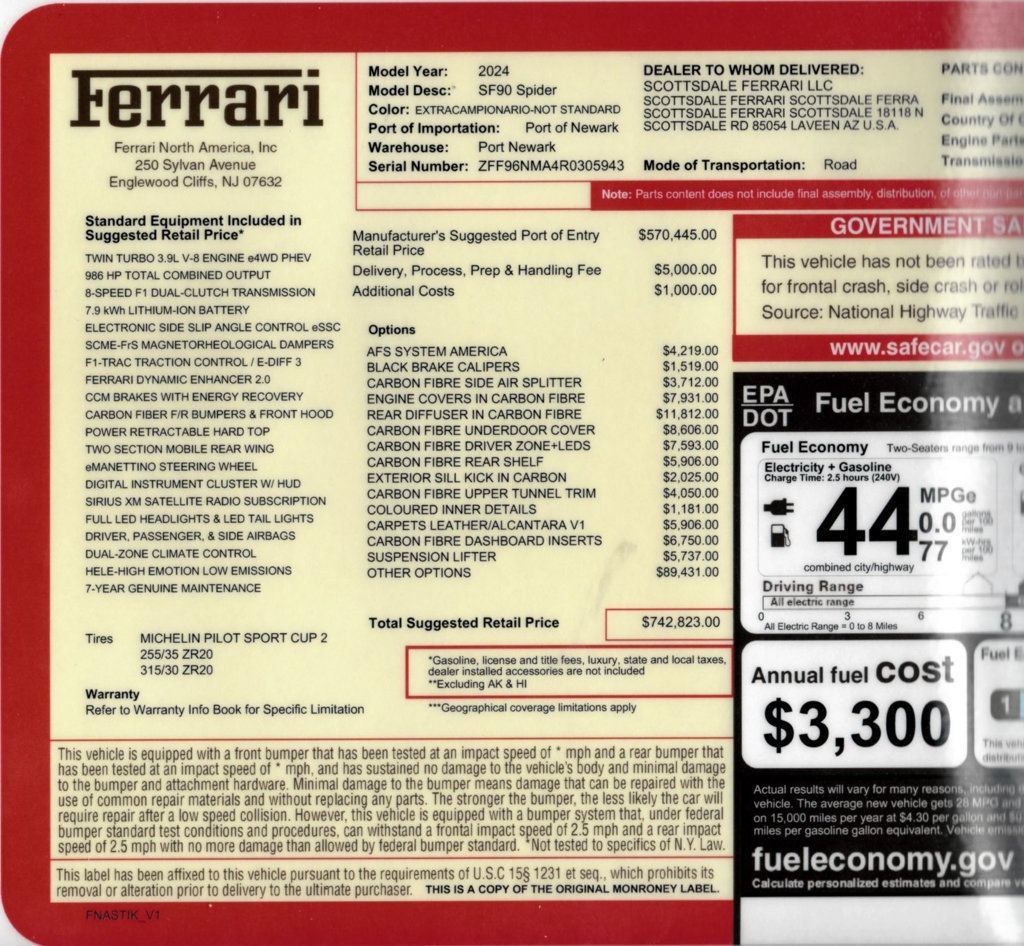 Used 2024 Ferrari SF90 Spider AWD/4WD image 3
