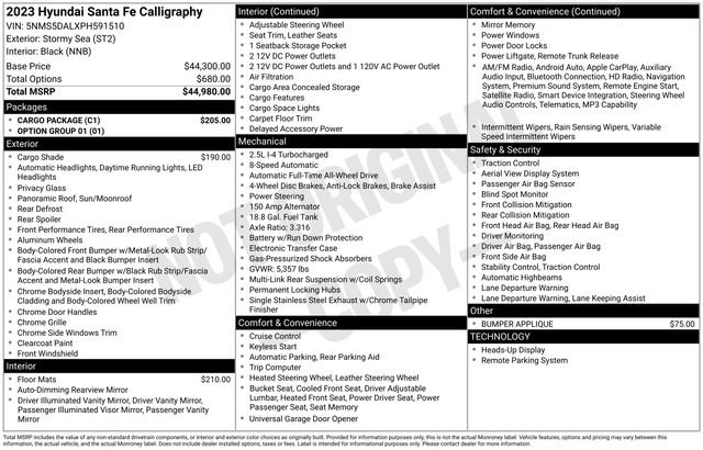 Used 2023 Hyundai Santa Fe Calligraphy w/ Cargo Package image 3