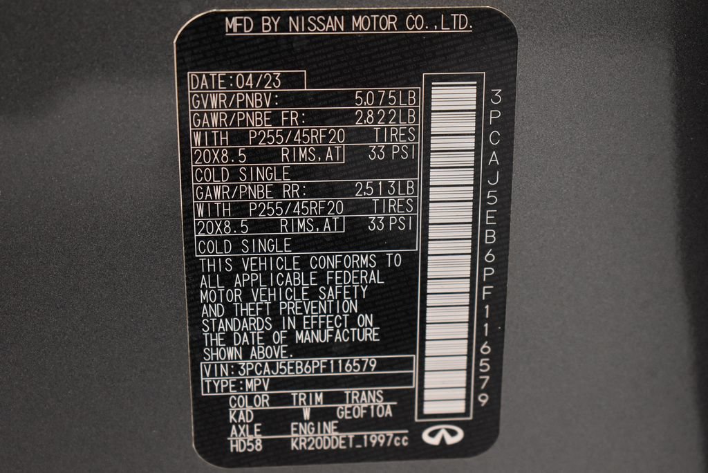 Used 2023 INFINITI QX50 Sensory w/ Accent Package AWD/4WD image 44