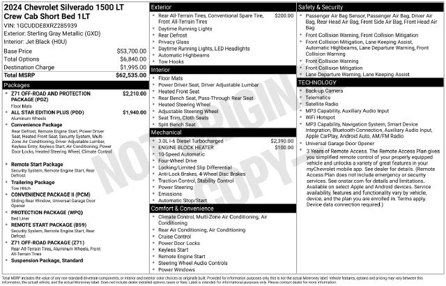 Certified 2024 Chevrolet Silverado 1500 LT AWD/4WD image 32