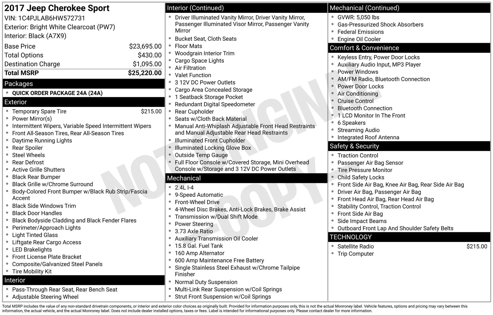 Used 2017 Jeep Cherokee Sport image 10