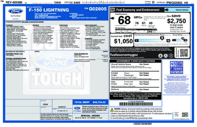 Used 2023 Ford F150 Lightning Pro AWD/4WD image 5