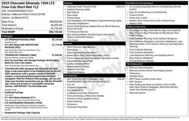 Used 2022 Chevrolet Silverado 1500 LTZ w/ LTZ Premium Package AWD/4WD image 45