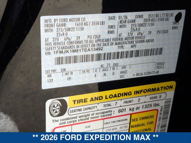 New 2026 Ford Expedition Max Platinum w/ Stealth Appearance Package AWD/4WD image 21