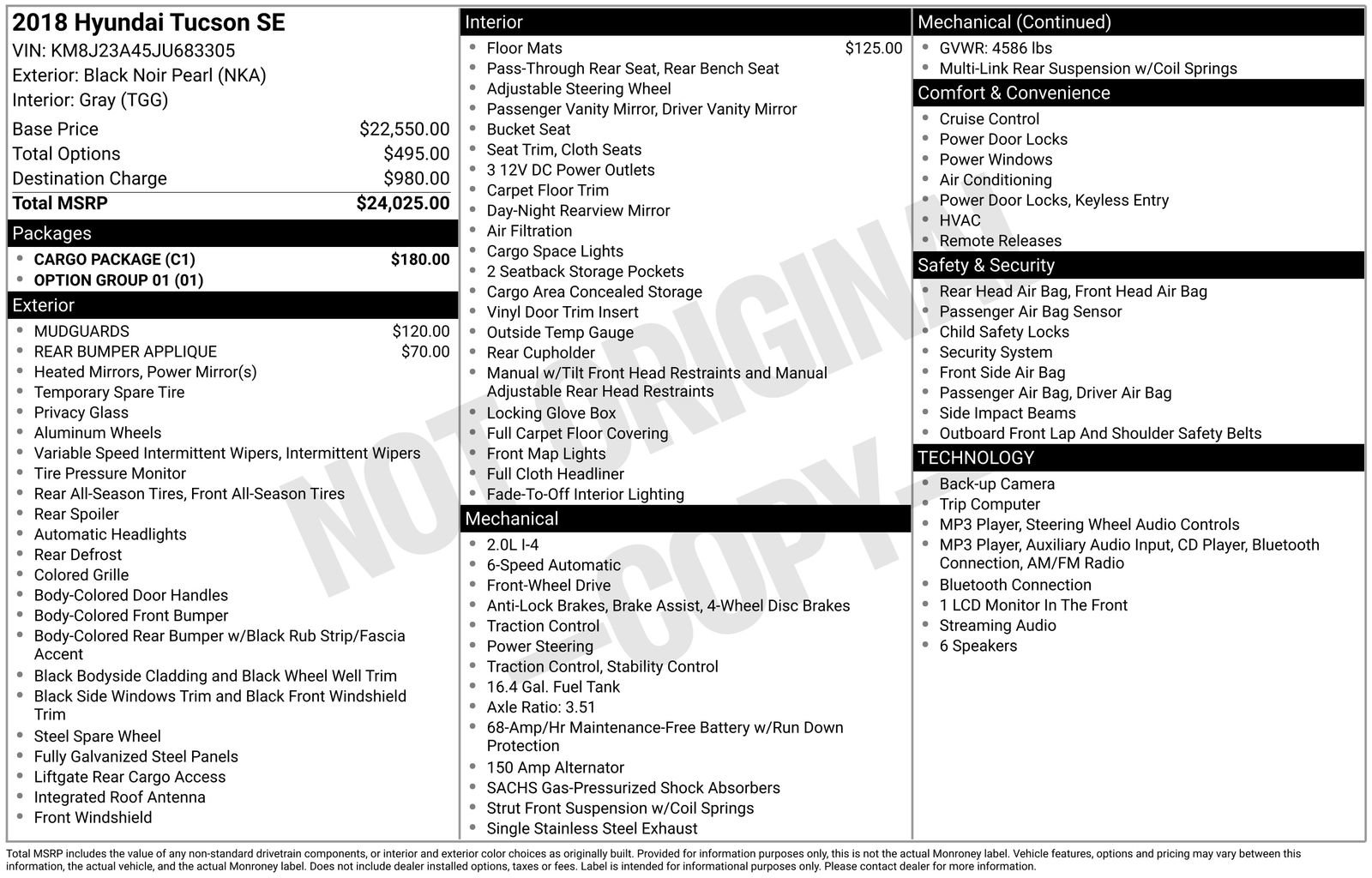 Used 2018 Hyundai Tucson SE w/ Cargo Package FWD image 36