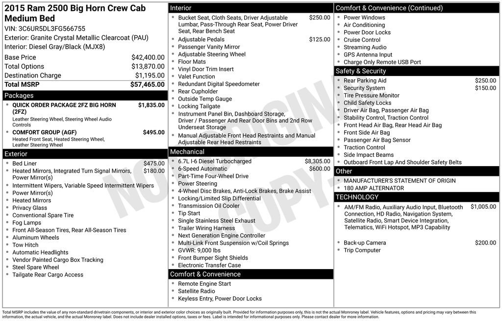 Used 2015 RAM 2500 Big Horn image 24