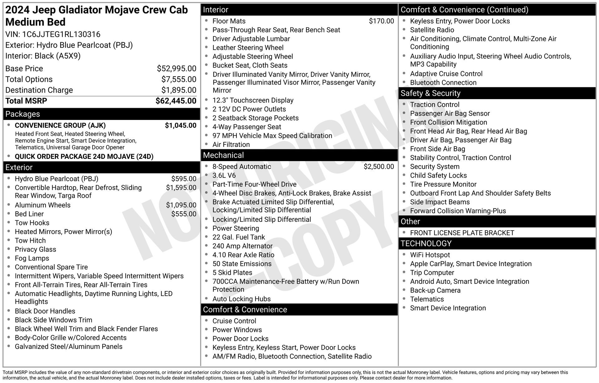 Used 2024 Jeep Gladiator Mojave w/ Convenience Group image 34