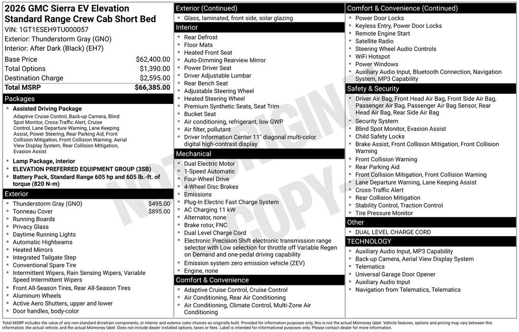 Certified 2026 GMC Sierra EV Elevation AWD/4WD image 38