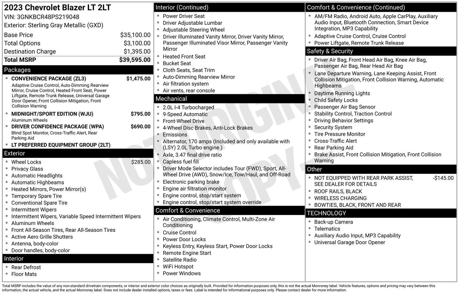 Certified 2023 Chevrolet Blazer LT w/ Convenience Package image 14