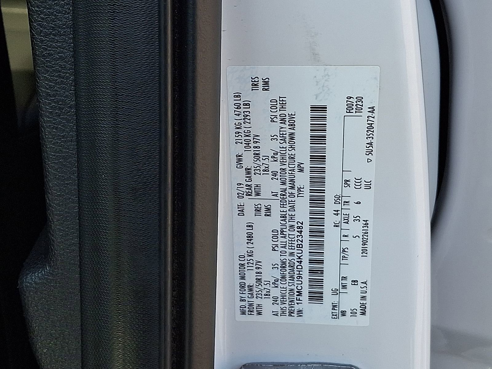 Used 2019 Ford Escape SEL AWD/4WD image 27