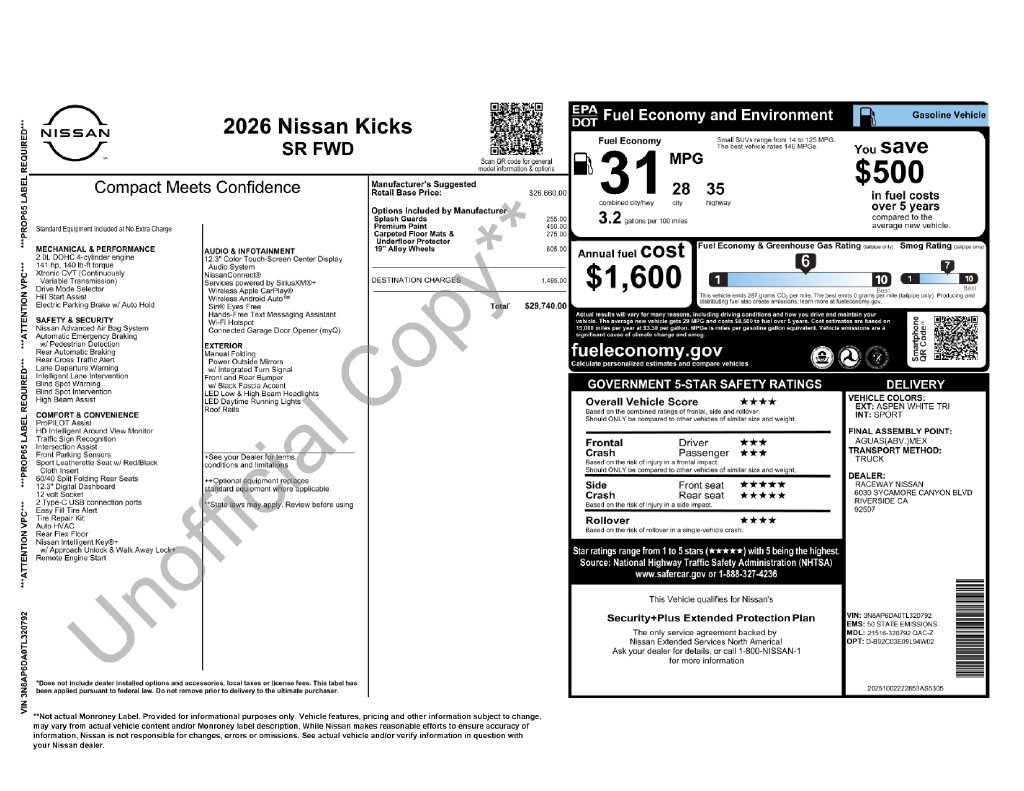 New 2026 Nissan Kicks SR FWD image 5