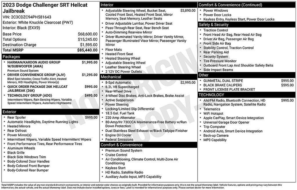 Used 2023 Dodge Challenger SRT Hellcat image 30