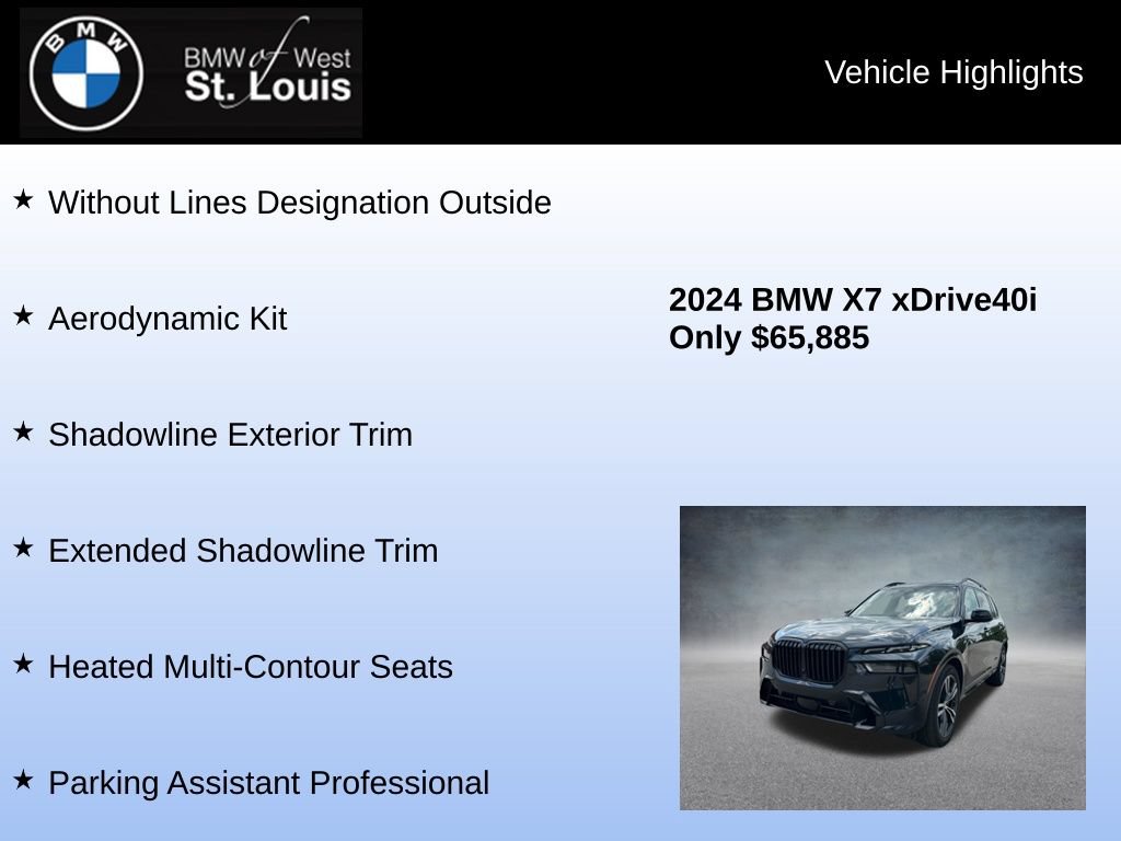 Used 2024 BMW X7 xDrive40i w/ M Sport Package AWD/4WD image 31
