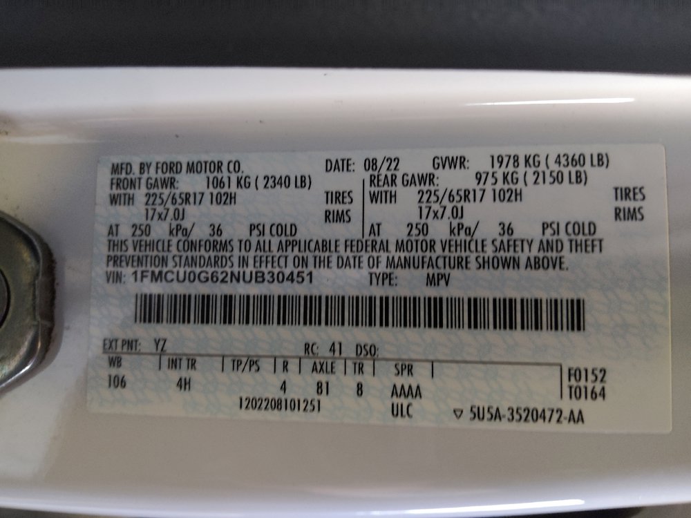 Used 2022 Ford Escape SE w/ Convenience Package FWD image 33