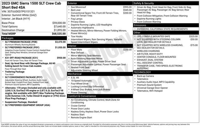 Used 2023 GMC Sierra 1500 SLT w/ SLT Premium Package image 34