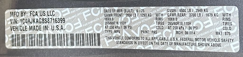 New 2025 Jeep Grand Cherokee L Altitude image 48