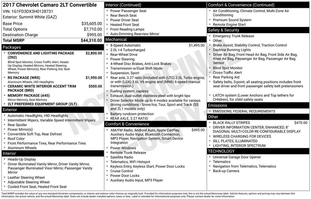 Used 2017 Chevrolet Camaro LT image 6