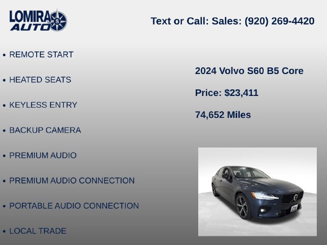 Used 2024 Volvo S60 B5 Core AWD/4WD image 14