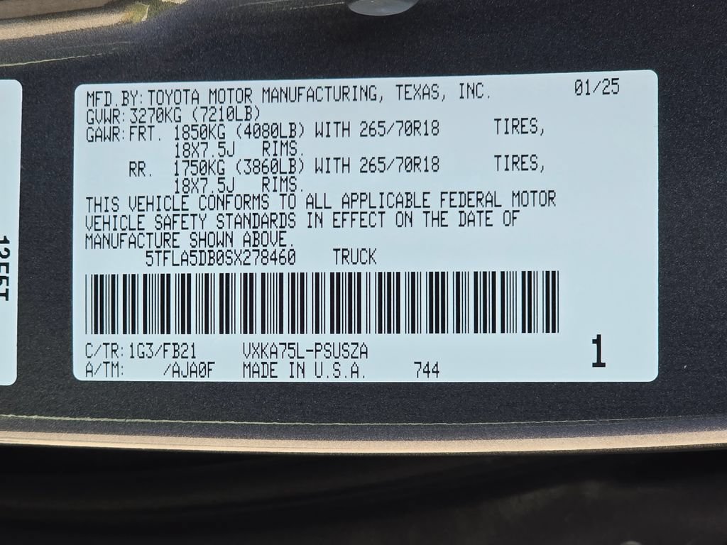 Used 2025 Toyota Tundra SR5 w/ TRD Off-Road Package AWD/4WD image 22