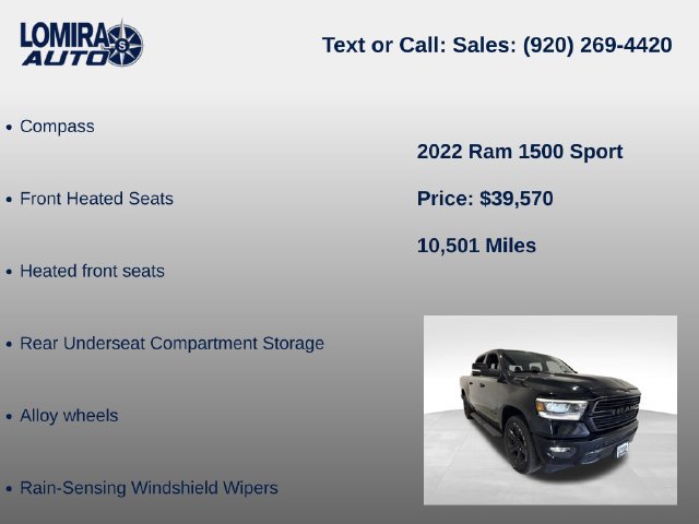 Used 2022 RAM 1500 Sport w/ Rebel Level 2 Equipment Group AWD/4WD image 21